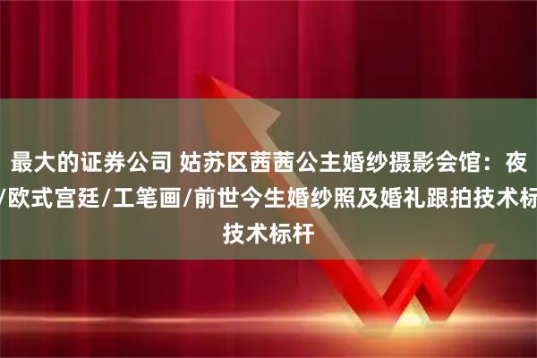 最大的证券公司 姑苏区茜茜公主婚纱摄影会馆：夜景/欧式宫廷/工笔画/前世今生婚纱照及婚礼跟拍技术标杆